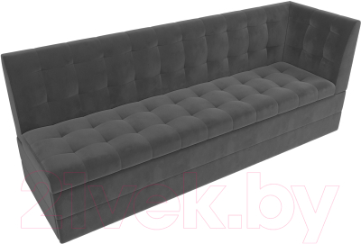 Скамья кухонная мягкая Лига Диванов Бриз правый / 106970 (велюр серый)