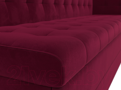 Скамья кухонная мягкая Лига Диванов Бриз правый / 109635 (микровельвет бордовый)