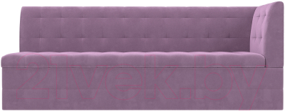 Скамья кухонная мягкая Лига Диванов Бриз правый / 109638 (микровельвет сиреневый)