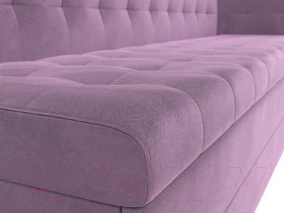 Скамья кухонная мягкая Лига Диванов Бриз правый / 109638 (микровельвет сиреневый)