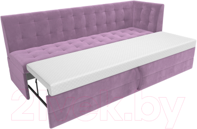 Скамья кухонная мягкая Лига Диванов Бриз правый / 109638 (микровельвет сиреневый)