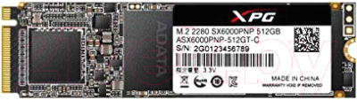 SSD диск A-data XPG SX6000PNP 512GB (ASX6000PNP-512GT-C) - фото