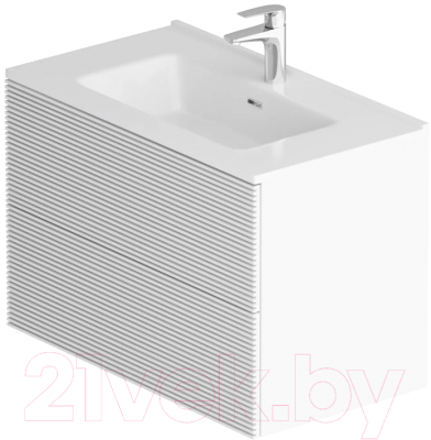 Тумба под умывальник AM.PM Struktura M9SFHX0802WMHS (белый матовый) - фото