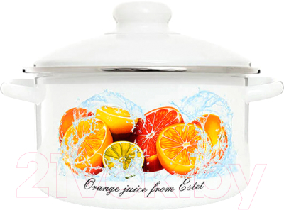 Кастрюля ЭСТЕТ Цитрусовый фреш / ЭТ-75220/4 - фото