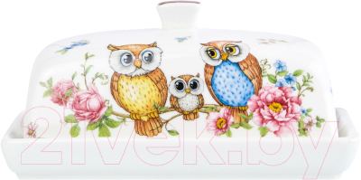 Масленка Elan Gallery Совушки / 420354 - фото