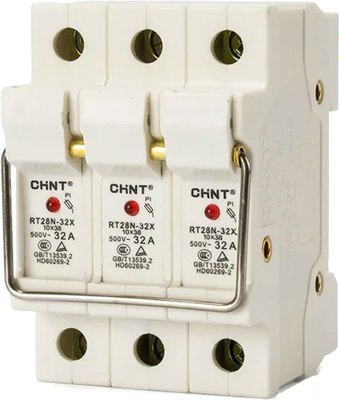 Держатель предохранителя Chint RT28N-32X 10х38 3П / 520488 - фото