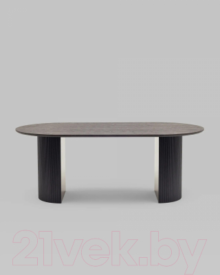 Обеденный стол Stool Group Ballet 200x100x75 (темное дерево/черный)