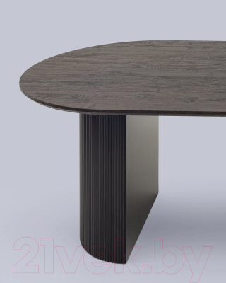 Обеденный стол Stool Group Ballet 200x100x75 (темное дерево/черный)