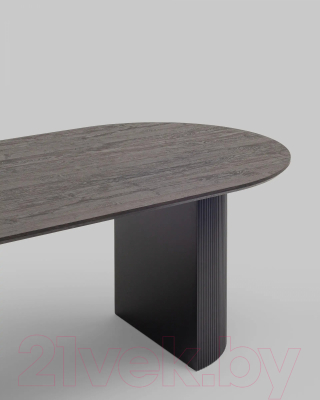 Обеденный стол Stool Group Ballet 200x100x75 (темное дерево/черный)