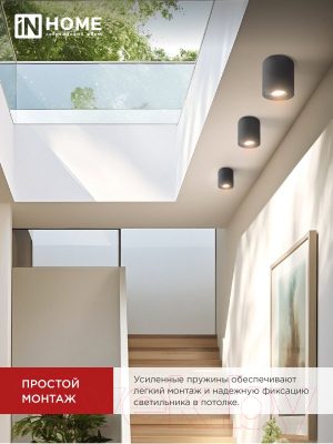 Точечный светильник INhome НПБ Цилиндр-GU10-RT-BL / 4690612046617