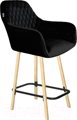 Стул барный Sheffilton SHT-ST38/S94-1 полубарный (ночное затмение/прозрачный лак/черный муар) - фото