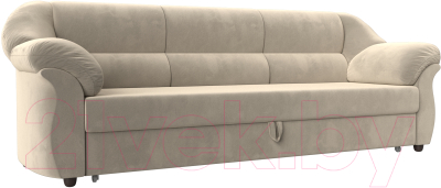 Диван Лига Диванов Карнелла / 105876 (микровельвет бежевый) - фото