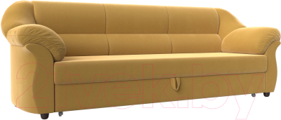 Диван Лига Диванов Карнелла / 105877 (микровельвет желтый) - фото