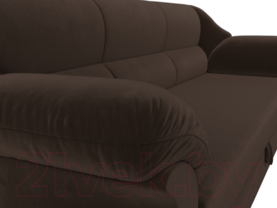 Диван Лига Диванов Карнелла / 105880 (микровельвет коричневый)