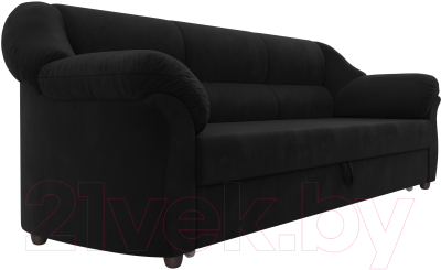 Диван Лига Диванов Карнелла / 105883 (микровельвет черный)