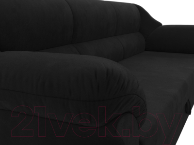 Диван Лига Диванов Карнелла / 105883 (микровельвет черный)