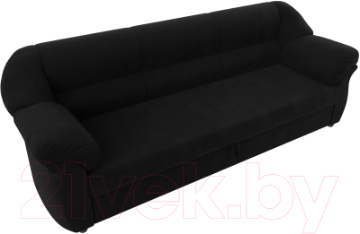 Диван Лига Диванов Карнелла / 105883 (микровельвет черный)