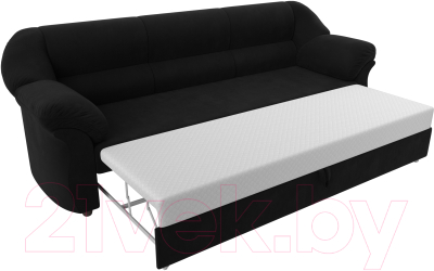 Диван Лига Диванов Карнелла / 105883 (микровельвет черный)