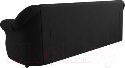 Диван Лига Диванов Карнелла / 105883 (микровельвет черный)