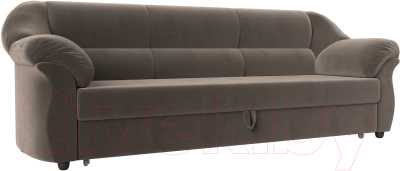 Диван Лига Диванов Карнелла / 109521 (велюр коричневый) - фото