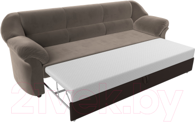 Диван Лига Диванов Карнелла / 109521 (велюр коричневый)