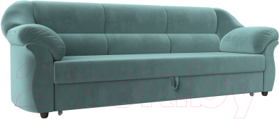 Диван Лига Диванов Карнелла / 109522 (велюр бирюзовый) - фото