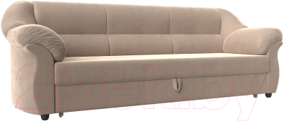 Диван Лига Диванов Карнелла / 109524 (велюр бежевый) - фото