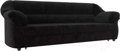 Диван Лига Диванов Карнелла / 109526 (велюр черный) - фото