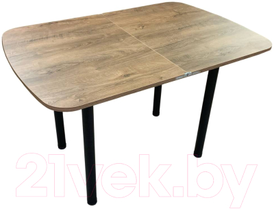 Обеденный стол Анмикс Раскладной ИП 01-440000 (ЛДСП, дуб канзас/черные опоры)