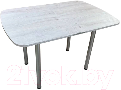 Обеденный стол Анмикс Раскладной ИП 01-440000 (ЛДСП, дуб монтерей/металлические опоры)