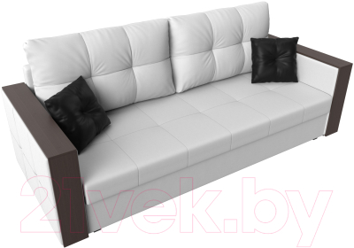 Диван Лига Диванов Валенсия Лайт / 117233 (экокожа белый)