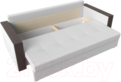 Диван Лига Диванов Валенсия Лайт / 117233 (экокожа белый)