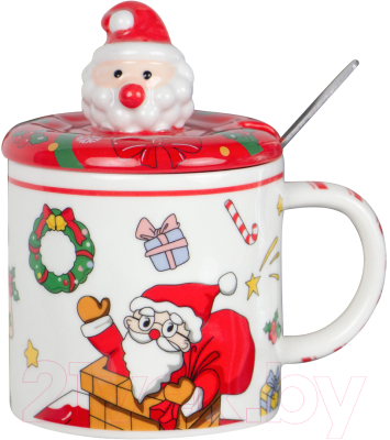 Кружка с ложкой Market Union DA0240 - фото