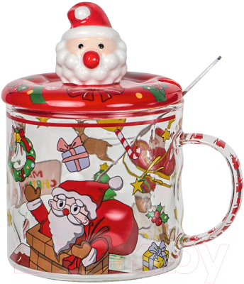 Кружка с ложкой Market Union DA0241 - фото