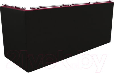 Уголок кухонный мягкий Лига Диванов Метро правый / 114082 (микровельвет бордовый/черный)