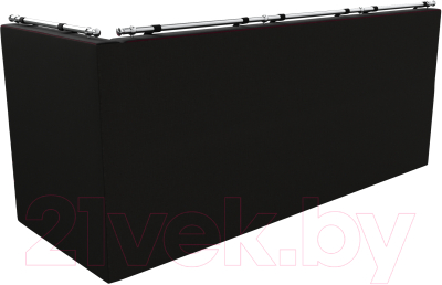 Уголок кухонный мягкий Лига Диванов Метро правый / 114089 (микровельвет черный/бордовый)