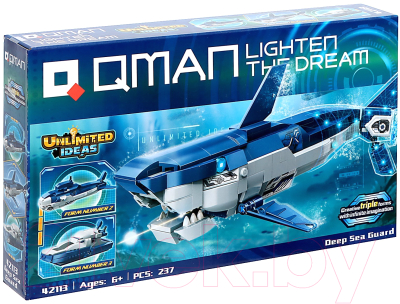 Конструктор Qman Безграничные Идеи. Акула 3 в 1 42113 / 9673016 - фото