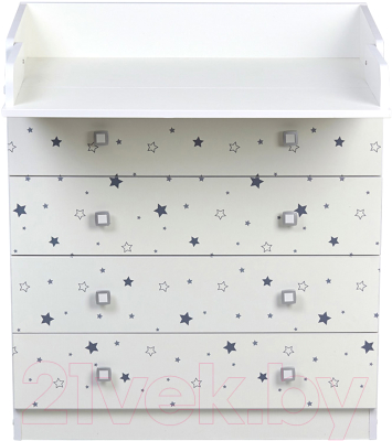 Комод пеленальный Фея Звездное сияние 1580 / 0001041.9.18 (белый)