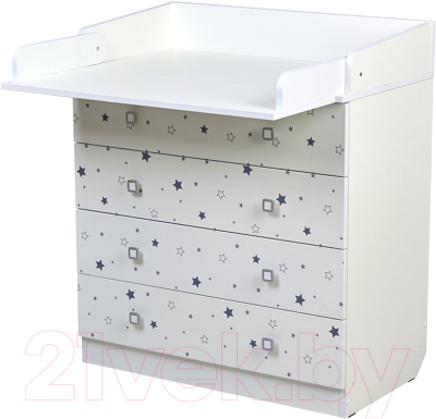 Комод пеленальный Фея Звездное сияние 1580 / 0001041.9.18 (белый)