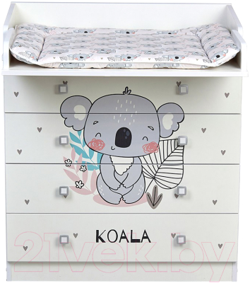 Комод пеленальный Фея Коала 1580 / 0001041.9.17 (белый)