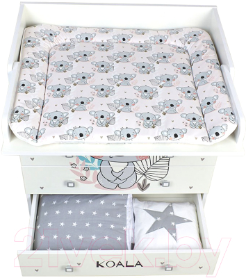 Комод пеленальный Фея Коала 1580 / 0001041.9.17 (белый)