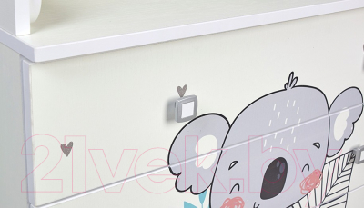 Комод пеленальный Фея Коала 1580 / 0001041.9.17 (белый)