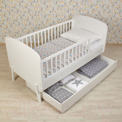 Детская кроватка Polini Kids Mirum 2010 c ящиком / 0003150-103