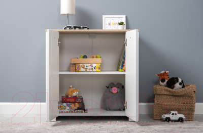 Тумба Mobi Джастин 16.228.02 (белый PE шагрень/дуб белый Exclusive OW D4430)