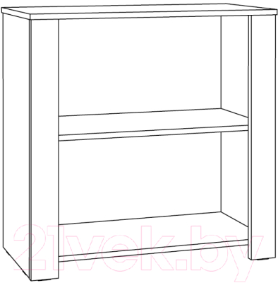 Тумба Mobi Джастин 16.228.02 (белый PE шагрень/дуб белый Exclusive OW D4430)