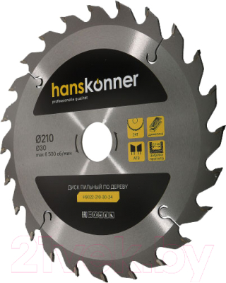 Пильный диск Hanskonner H9022-210-30-24