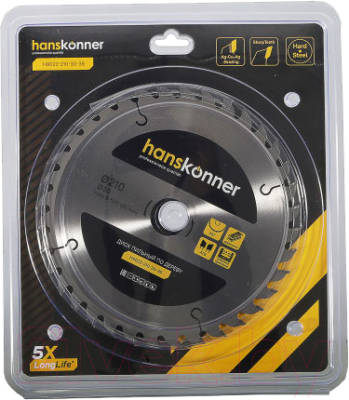 Пильный диск Hanskonner H9022-210-30-36