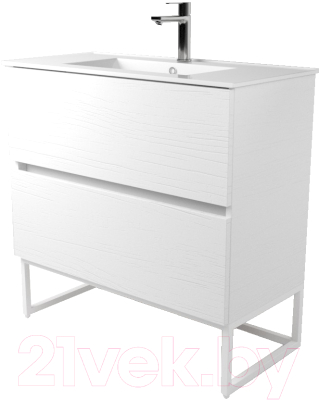 Тумба под умывальник Дабер 012 WeltWasser Deilbach 7517-70 / Т12.7W.1.5 (белый древесный) - фото