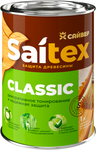 Защитно-декоративный состав Saitex Classic Орех - фото
