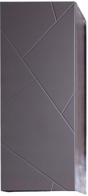 Шкаф-полупенал для ванной Бриклаер Кристалл 90 навесной (софт графит) - фото